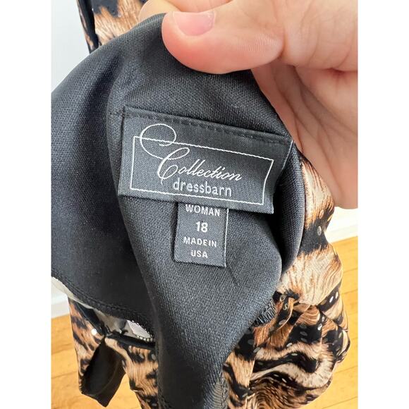 Dressbran Collection Cheetah Print sleeveless dress w/ draping & matching shawl - Picture 7 of 12